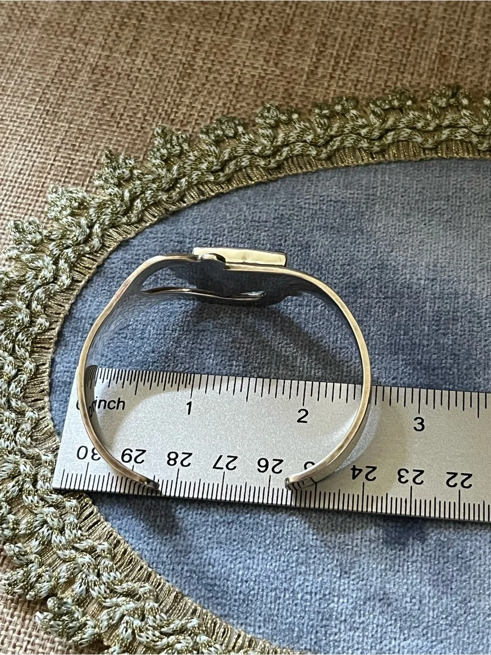 Sterling Silver  Cuff. Taxco Mexico Onix Stone  Mark 925
